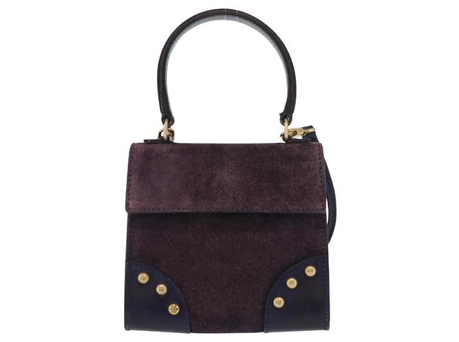 Céline Bolsa de mão Celine em camurça roxa Roxo