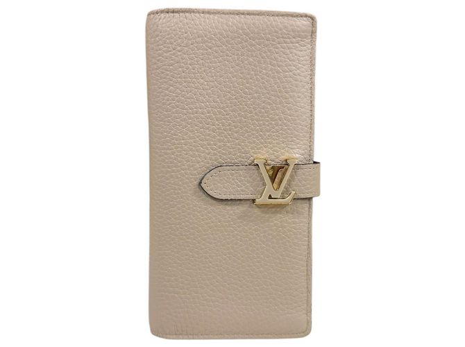 Cartera larga bi-fold Louis Vuitton en beige