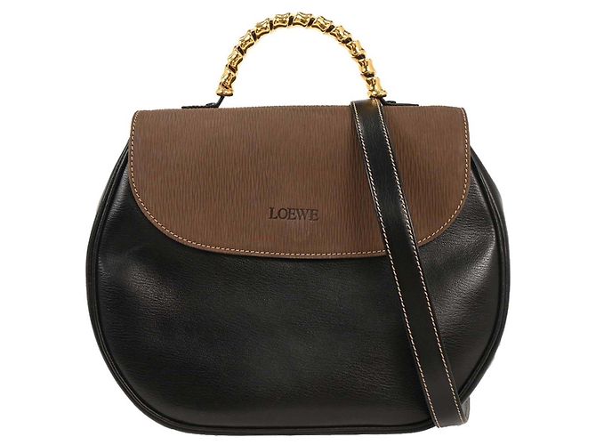 Bolsa de ombro Loewe Velazquez em couro Marrom