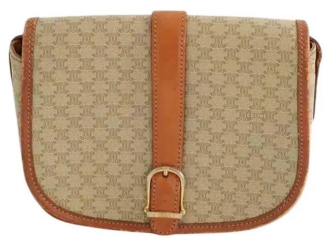 Céline Mini bolsa de couro bege