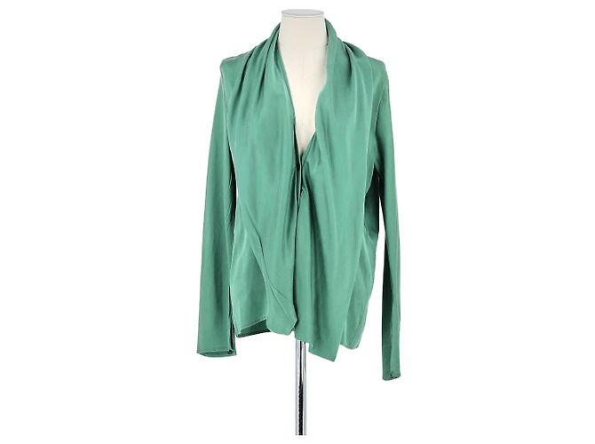 Haider Ackermann Camicia di seta verde
