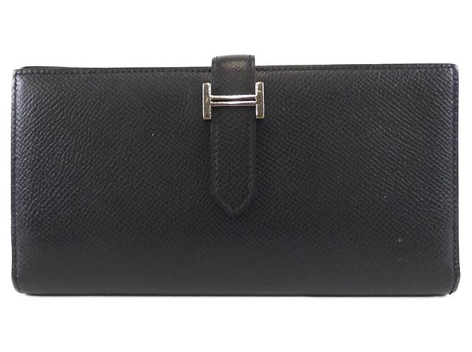 Cartera Larga Epsom Béarn de Hermès Negro