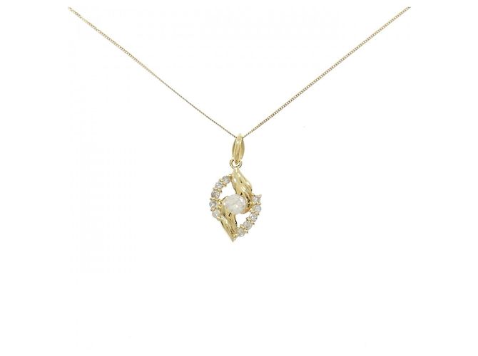 Autre Marque Collar de diamantes Au750 Dorado