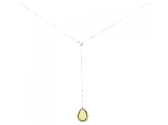 Autre Marque K10 Gelbgold Peridot-Halskette Golden