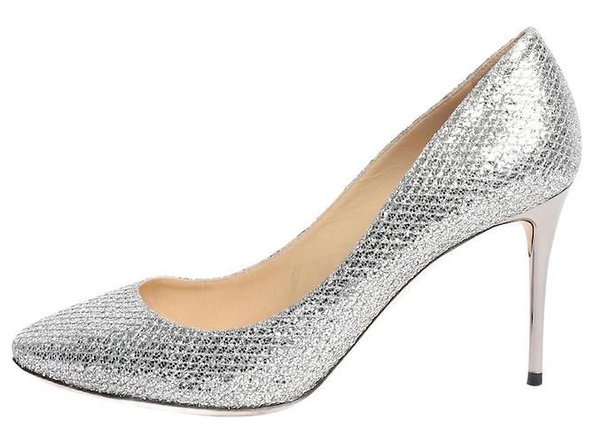 Jimmy Choo Silver sparkly heels - size EU 36 (UK 3) Silvery
