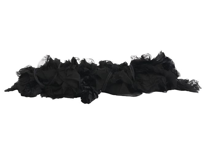 Schwarzer Rüschenausschnitt Dries Van Noten