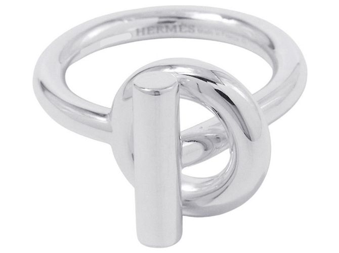 Hermès Echapee MM Silver Band Ring