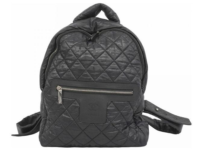 Chanel Cambon Nylon Backpack Black