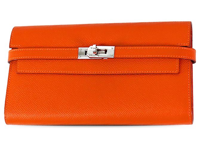 Cartera Longa Kelly Epsom Naranja Hermès