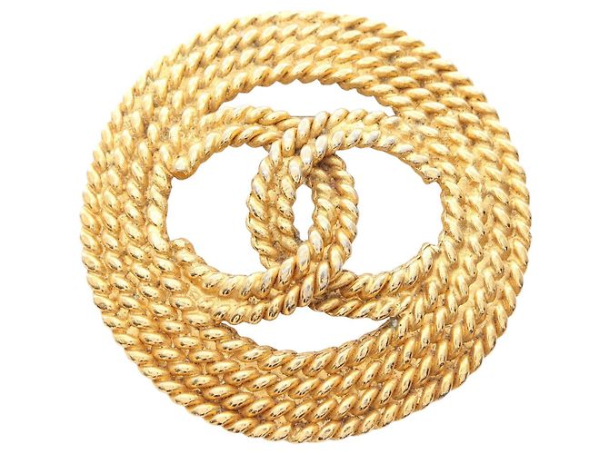 Chanel CC Seilbrosche vergoldet Golden