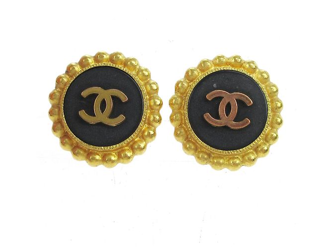 Chanel CC Round Metal D'oro