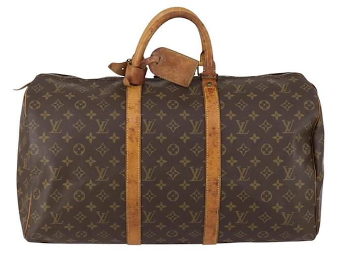 Louis Vuitton Keepall Bag Monogram Canvas 50 Brown Cloth  ref.2661463