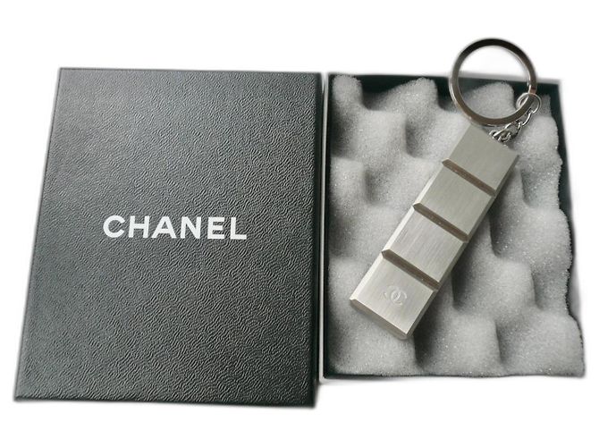 Chanel New USB Keychain Silvery