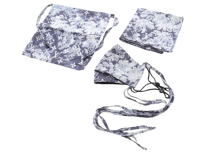 Louis Vuitton Monogram Tapestry Cotton Accessory Blue