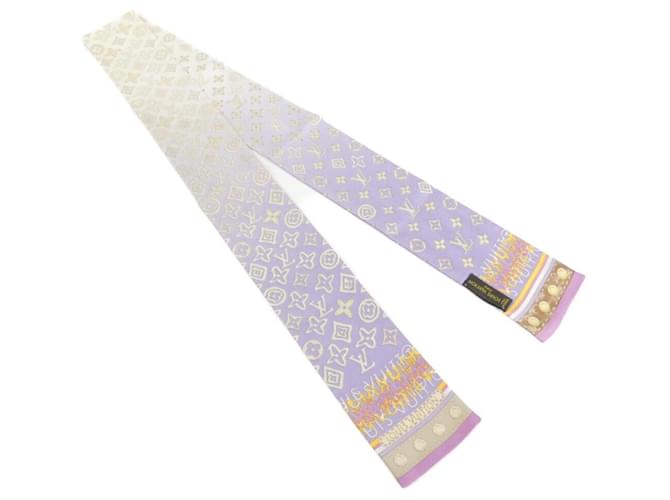 Louis Vuitton Bandeau Monogram Map Scarf Purple Silk  ref.2661768