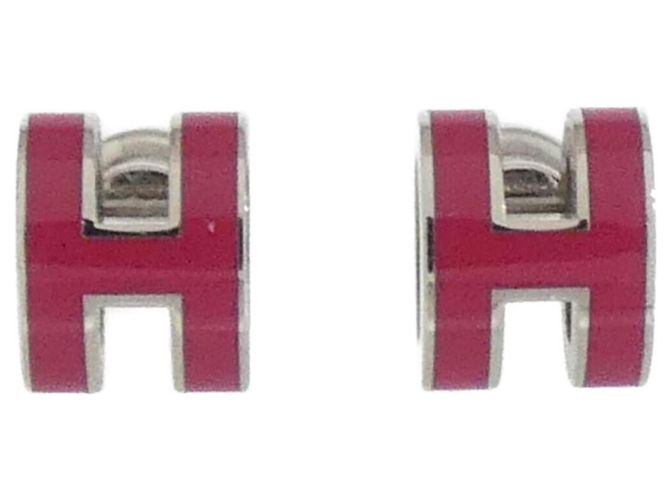Orecchini mini Pop Ash Hermès Argento Rosa 