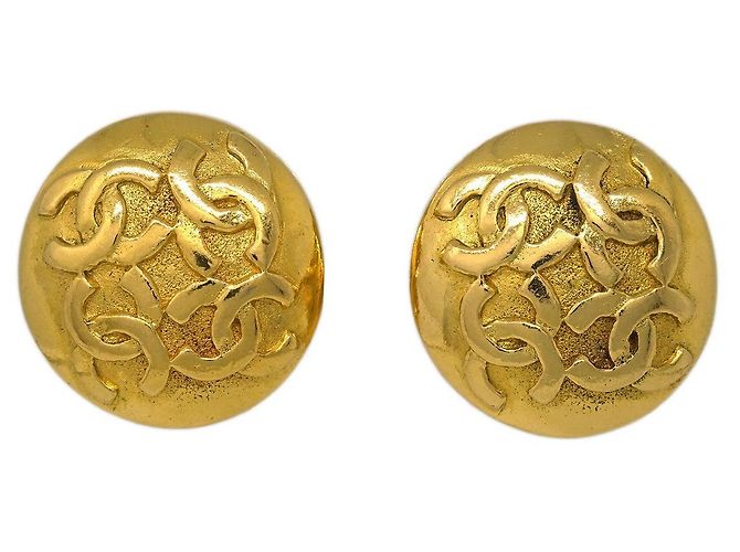 Chanel CC Round Metal D'oro