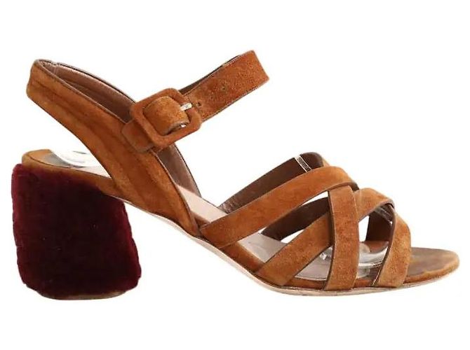 Miu Miu Talons en daim marron