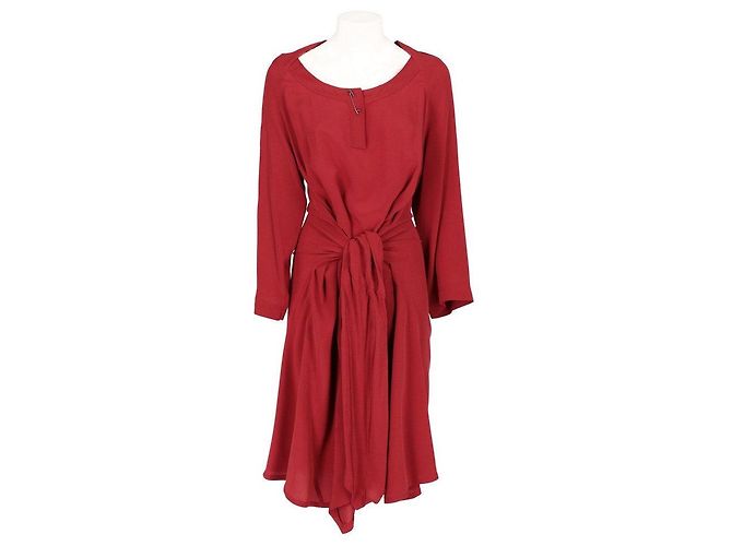 Ziegelrote Kleid Gianfranco Ferré