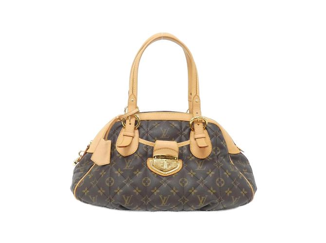 Bolsa de mão Bowling Monogram Louis Vuitton Marrom