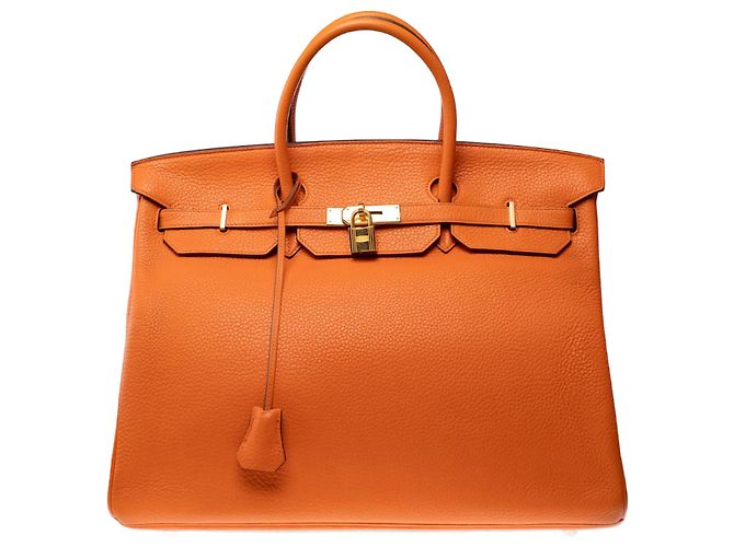 Hermès Bolsa HERMES Birkin 40 em Couro Laranja - 103115