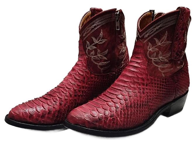 Mexicana Black Exotic Leather Boots
