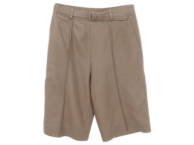 Pantaloni in pelle di cervo Hermès Marrone