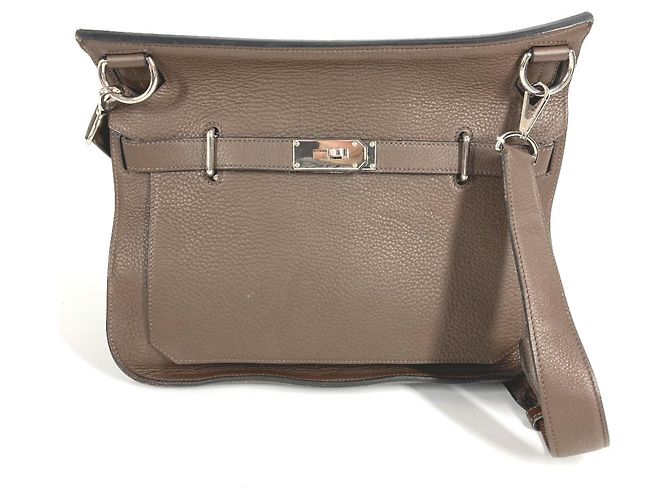 Jypsiere Bolsa de ombro Hermès Jypsière 34 com aba Castanho escuro