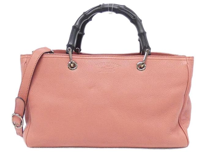 Bolsa Gucci 323660 em couro rosa