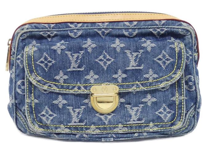Louis Vuitton Monogram Denim Shoulder Bag M95347 Blue