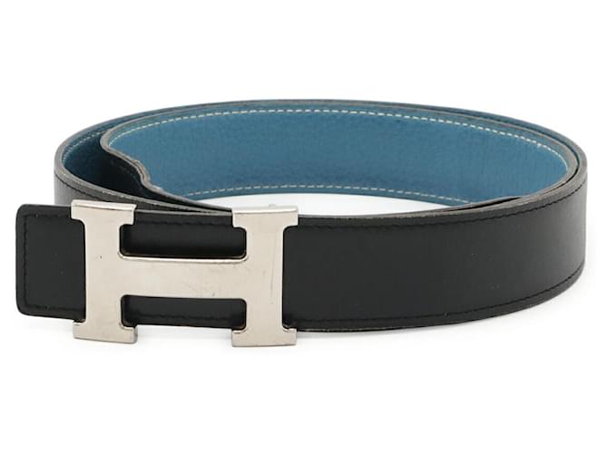 Hermès H Togo Box Calf Belt Blue Leather  ref.2664316