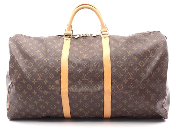 Louis Vuitton Keepall 60 Monogram Boston Bag Brown Cloth  ref.2664747