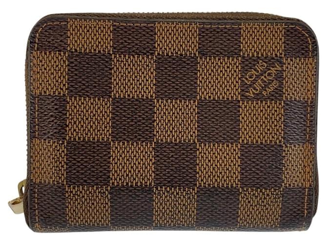 Louis Vuitton Damier Zippy Coin Purse Brown Cloth  ref.2664752