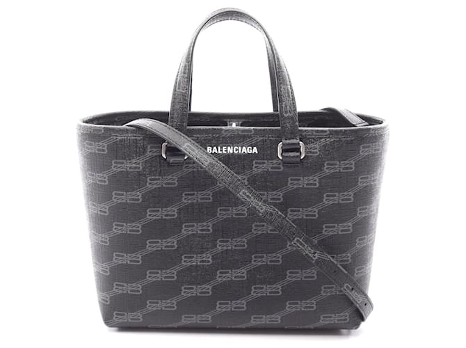 Balenciaga Signature Small Shopper Handbag Black Cloth  ref.2664820