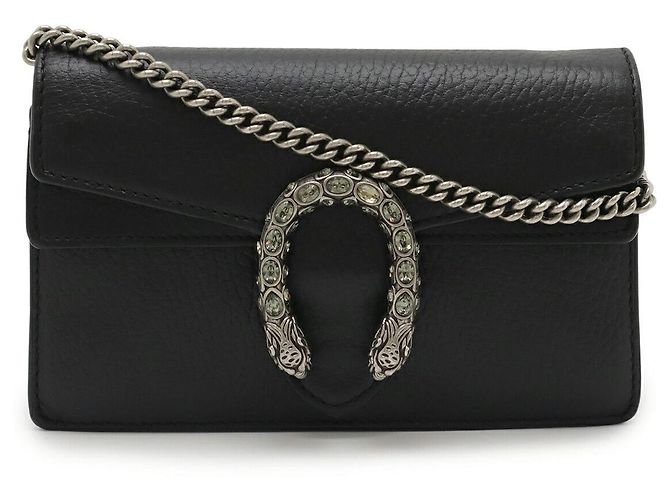 Sac Mini Dionysus en Cuir Noir Gucci