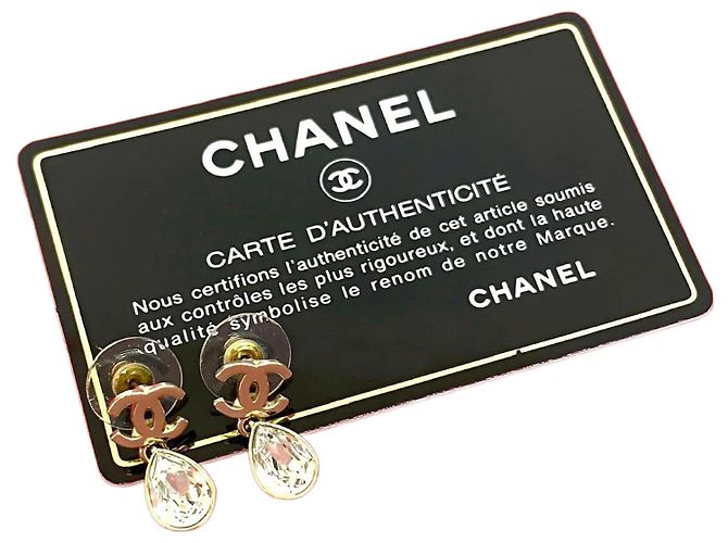 Orecchini Chanel Coco Mark D'oro Metallico 