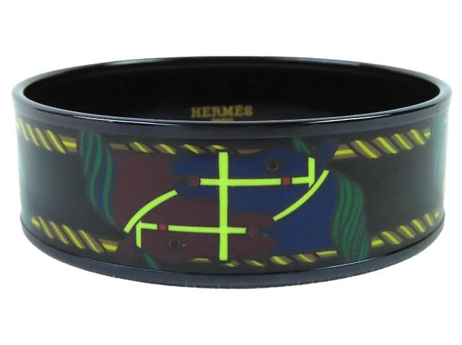 Pulsera de esmalte Hermès Click HH/Bandana Negro
