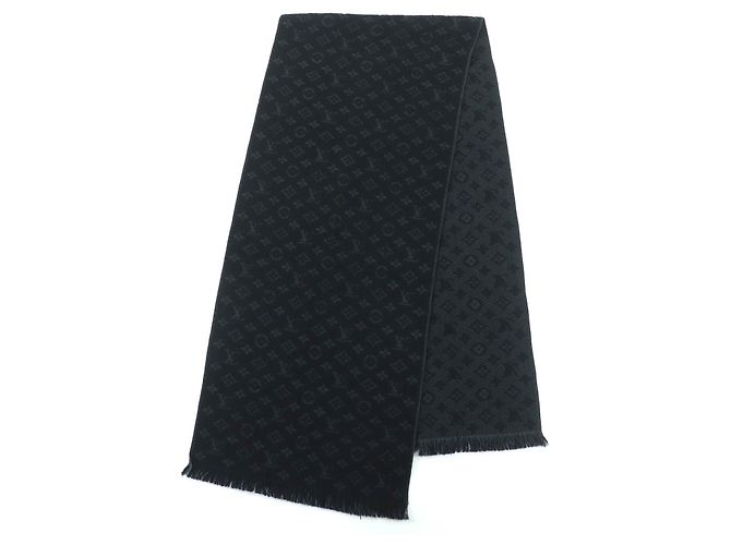 Sciarpa in lana Monogram Louis Vuitton Nero