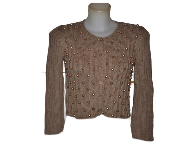 Moschino Cheap And Chic Cardigan Beige Baumwolle
