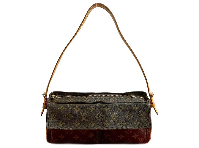 Bolsa de Ombro em Couro Monogram Vivasite da Louis Vuitton Marrom