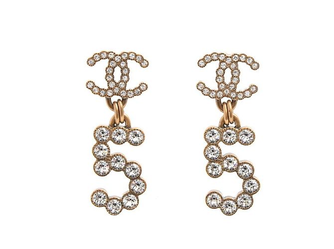 Pendientes de strass Coco Mark No. 5 de Chanel para mujeres