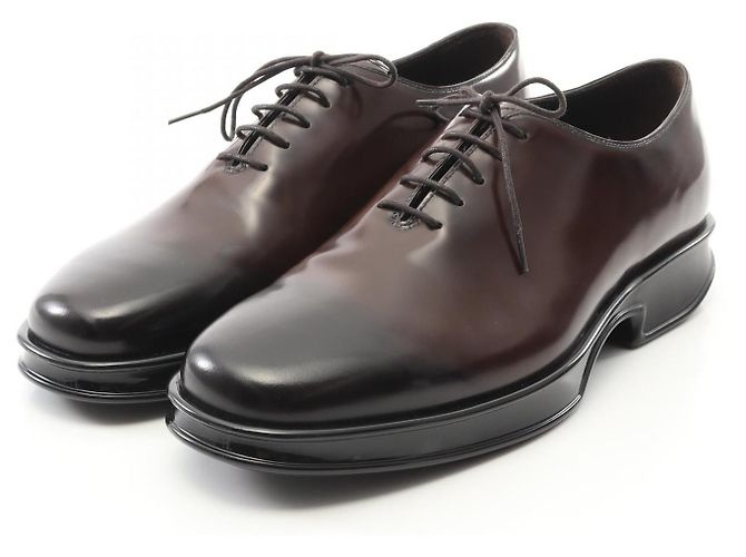 Prada Brushed Leather Loafer Brown