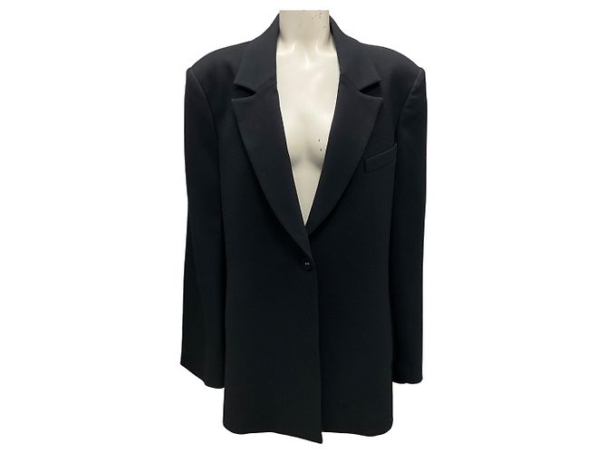 Autre Marque Brandon Maxwell Black Oversized Blazer