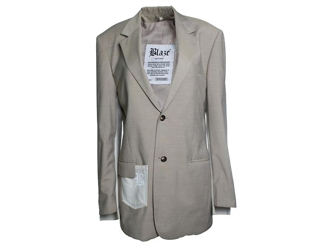 Autre Marque Blaze, maßgeschneiderte Blazerjacke in Beige