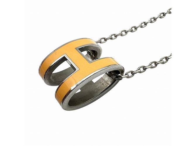 Hermès Pop Ash Halskette Silber Orange