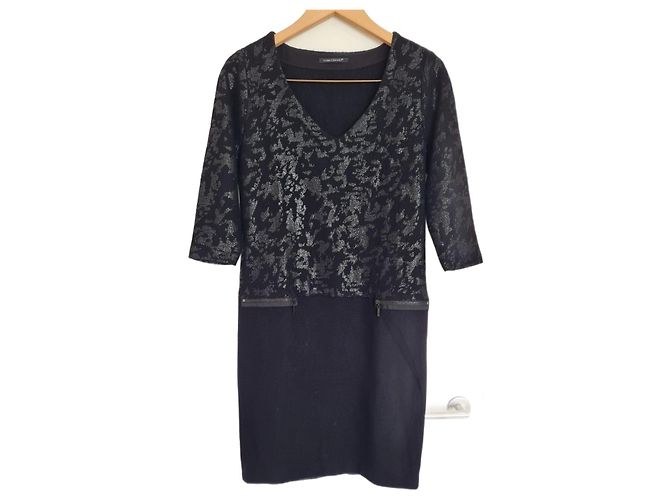 Luisa Cerano Kleid aus schwarzer Wolle