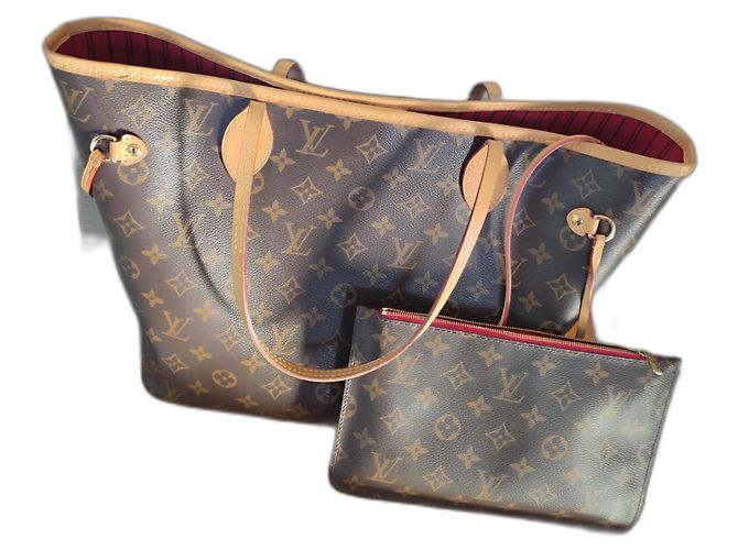 Louis Vuitton NEVERFULL MM COM PASTA Chocolate