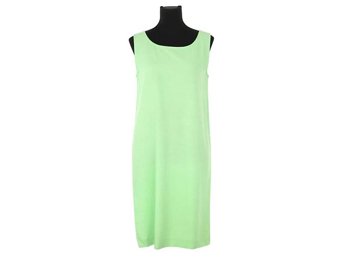 Saint Laurent Grünes Leinenkleid