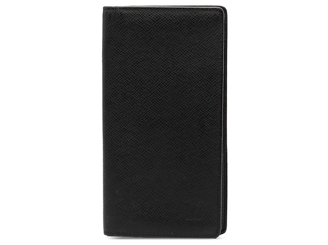 Louis Vuitton Black Taiga Brazza Wallet