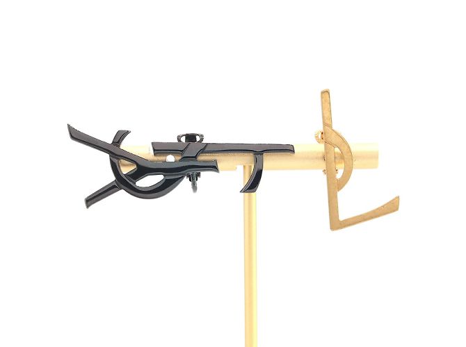 Orecchini in metallo nero e oro con clip Yves Saint Laurent D'oro
